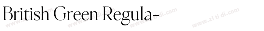 British Green Regula字体转换